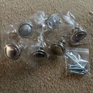 8 Stainless Steel Round Cabinet Drawer Pulls *New*